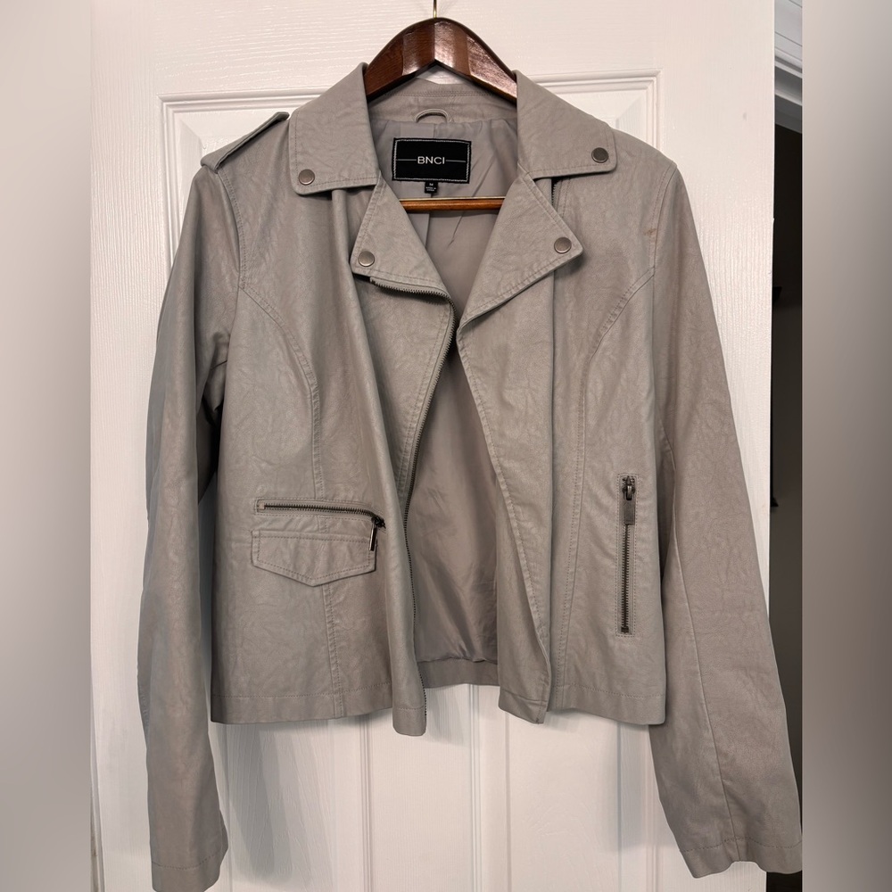 BNCI Women's Light Gray Bomber Jacket
